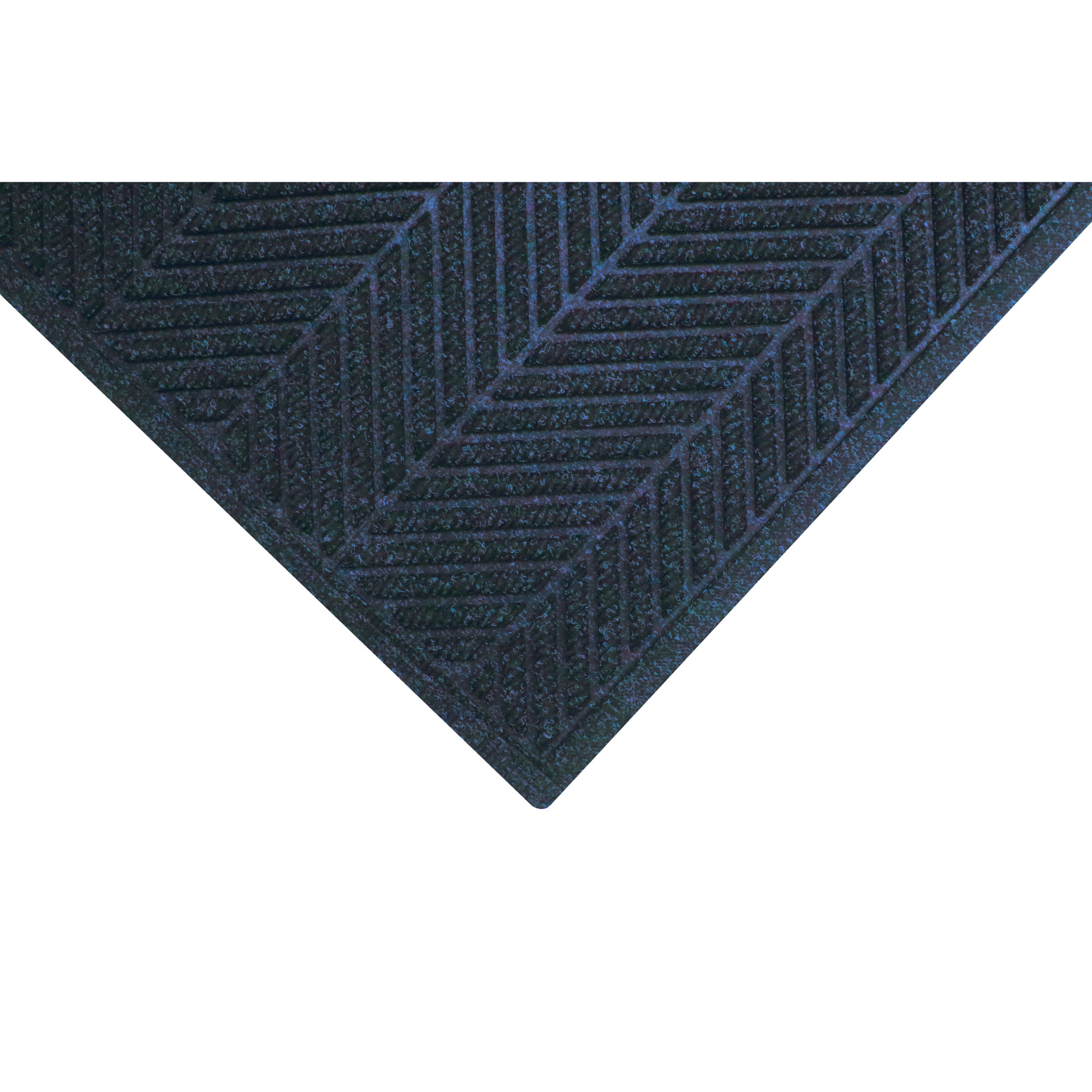 M+A Matting WaterHog Max Herringbone Fashion Scraper/Wiper Safety Mat, 2' x 3' Indigo, 3/8" Thickness, Universal Cleat, Model # 22417123070